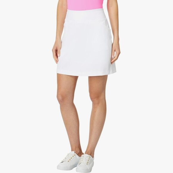 LILLY PULITZER MONICA SKORT LUXLETIC UPF 50+ RESORT WHITE GOLF SKIRT